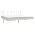 vidaXL Cadre de lit métal sans matelas et tête de lit blanc 200x200 cm