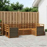 vidaXL Ensemble de canapé d'angle 5 Pièces Naturel Bois d'Acacia Massif