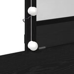 Table de maquillage vidaXL avec miroir et lumières LED en chêne noir en bois d'ingénierie