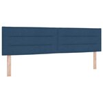 vidaXL Lit à ressorts avec matelas avec LED Bleu 180 x 200 cm tissu