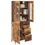 vidaXL Haut Armoire avec tiroir 2 Pièces Bois ancien Bois d'ingénierie