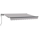 vidaXL Auvent Rétractable Gris clair 250 x 200 cm Polyester  Aluminium