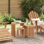 vidaXL Ensemble de tables d'appoint 3 Pièces Marron 33 x 44.5 x 51 cm