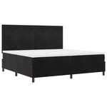 Lit à ressort vidaXL avec matelas Noir 200x200 cm Velours