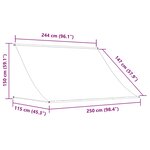 vidaXL Auvent rétractable 250x150 cm Jaune et blanc