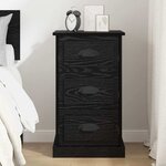 vidaXL Cabinet de chevet avec tiroir Chêne noir 39 x 39 x 67 5 cm