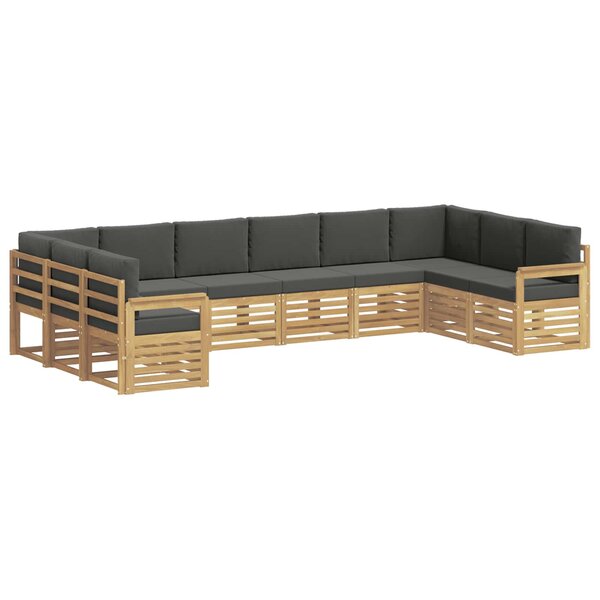vidaXL Ensemble de canapés d'extérieur 7 Pièces Blanc et Anthracite