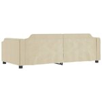 vidaXL Lit de jour avec gigogne et tiroirs crème 90x200 cm tissu