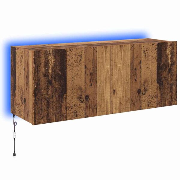 vidaXL Meuble TV mural Bois Ancien 100 x 35 x 41 cm Bois d'ingénierie