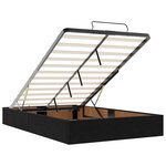 vidaXL Cadre de lit ottoman avec matelas noir 120x190 cm velours