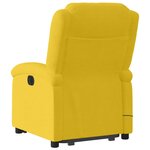 vidaXL Fauteuil inclinable de massage électrique jaune velours