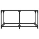 vidaXL Table basse avec dessus en verre noir 78 5x40x40 cm acier