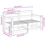 vidaXL Canapés d'angle de jardin 2 Pièces bois massif douglas