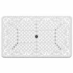 vidaXL Table de jardin blanc 150x90x72 cm aluminium coulé