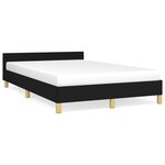 vidaXL Cadre de lit sans matelas noir 120x190 cm tissu