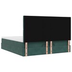 vidaXL Cadre de lit ottoman avec matelas vert foncé 160x200 cm velours