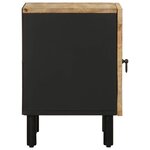 vidaXL Table de chevet noir 40x33 5x46 cm bois de manguier massif brut