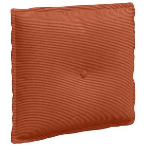 vidaXL Coussin de Dos Rouge orange 50 x 45 cm Tissu en velours côtelé