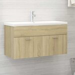 vidaXL Armoire d'évier Chêne sonoma 90x38 5x46 cm Bois d’ingénierie