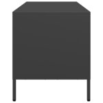 vidaXL Meuble TV noir 101 5x39x43 5 cm acier laminé à froid