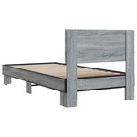 vidaXL Cadre de lit avec tête de lit Sonoma gris 80 x 200 cm