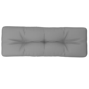 vidaXL Coussin de palette gris 120x40x12 cm tissu