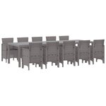 vidaXL Ensemble de salle à manger pour jardin avec coussin 11 Pièces