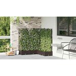 vidaXL Bac à fleurs avec Treillis 5 Pièces Marron 120 x 120 x 125.5 cm PP