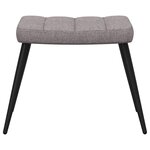 vidaXL Chaise de relaxation avec tabouret Taupe Tissu