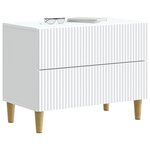 vidaXL Cabinet de chevet Blanc 62 x 34 5 x 48 cm Bois d'ingénierie