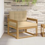 vidaXL Sofa de milieu extérieur Polyester Blanc