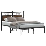 vidaXL Cadre de lit sans matelas chêne marron 120x200 cm