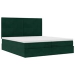 vidaXL Cadre de lit ottoman avec matelas vert foncé 200x200 cm velours
