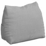 vidaXL Coussin de Dos Gris nuage 45 x 20 x 35 cm tissu