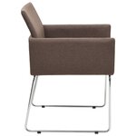 vidaXL Chaises à manger lot de 2 marron tissu