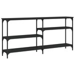 vidaXL Table console noir 160x29x75 cm Bois d'ingénierie