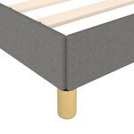 vidaXL Cadre de lit avec tête de lit Gris foncé 90x190 cm Tissu