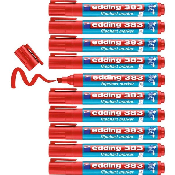 Marqueur pour chevalets 383 rouge 1-5 mm x 10 EDDING