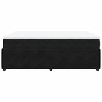 vidaXL Sommier à lattes de lit avec matelas Noir 140x190 cm Velours