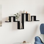 vidaXL Étagère murale Chêne noir 104 5x10x43 cm Bois d'ingénierie