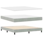 vidaXL Lit à ressorts avec matelas Gris clair 180 x 200 cm Velours
