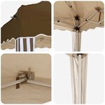 vidaXL Tente de fête pop-up 288 x 288 x 245 cm Taupe Tissu Oxford