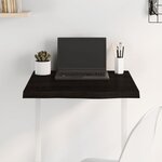 vidaXL Dessus de table marron foncé bois chêne massif traité