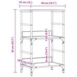 vidaXL Bibliothèque chêne artisanal 50x33x82 cm bois d'ingénierie