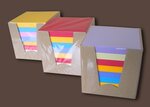 Lot de 6 Blocs cube de 600 feuillets multicolores