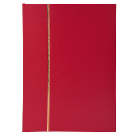 Album De Timbres Simili-cuir 64 Pages Noires - 22 5x30 5 Cm - Rouge - Exacompta