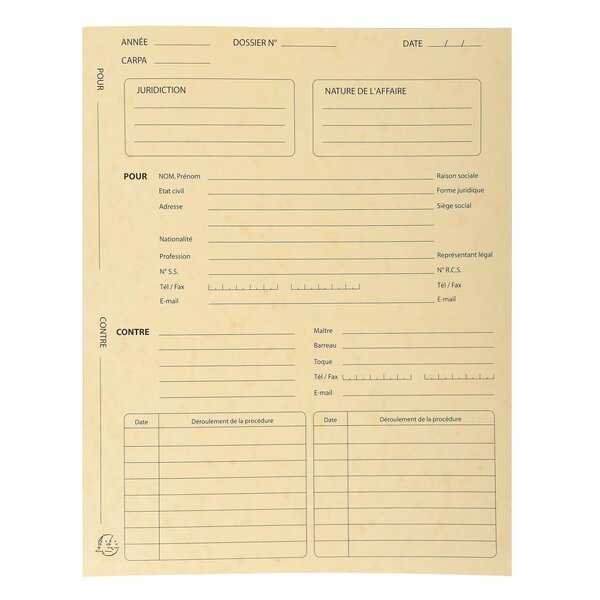Paquet De 25 Dossiers De Procédure Carte Lustrée 25x32cm - Ivoire - X 5 - Exacompta