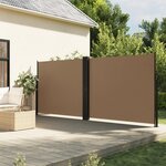 vidaXL Auvent latéral rétractable taupe 160x600 cm