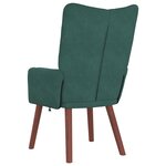 Fauteuil relaxant vidaXL en velours vert foncé