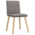 vidaXL Chaises à manger lot de 6 taupe tissu